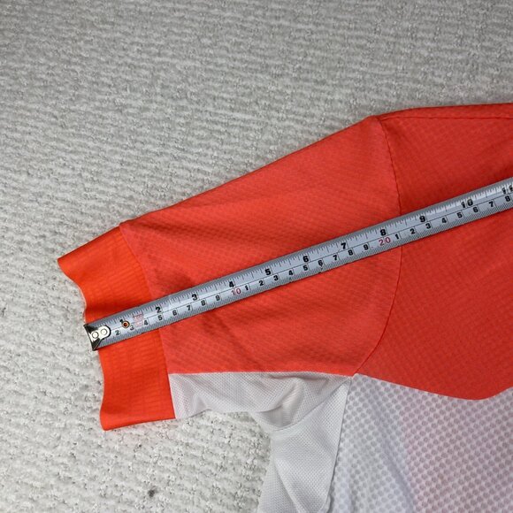 POC AVIP Cycling Jersey Women XL Orange & White Bike Jersey Back Pockets (Read) - Picture 11 of 16
